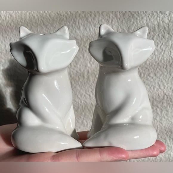 Ceramic Fox Salt and Pepper Shakers White Dinnerware Woodland Creatures Target - Picture 2 of 9